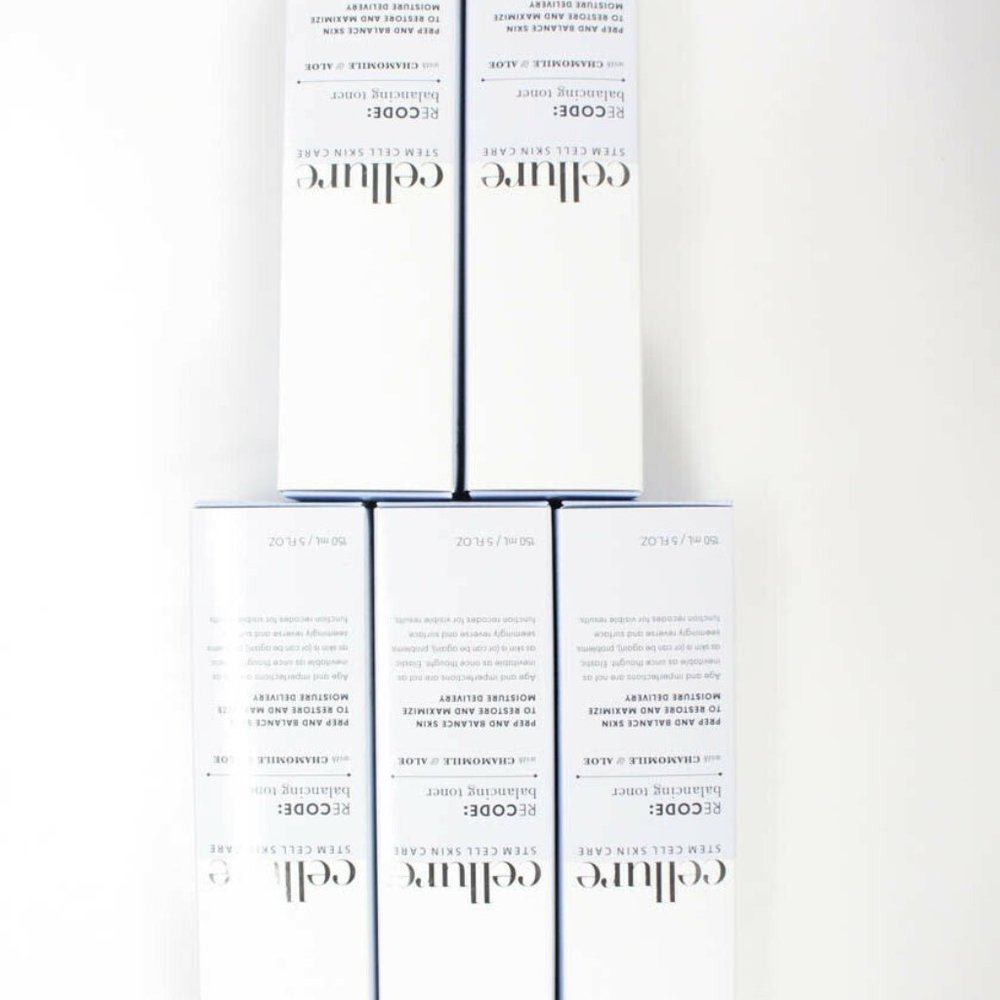 Cellure Stem Cell Skin Care Recode Balancing Toner Five Piece 5 Fluid Ounce Lot